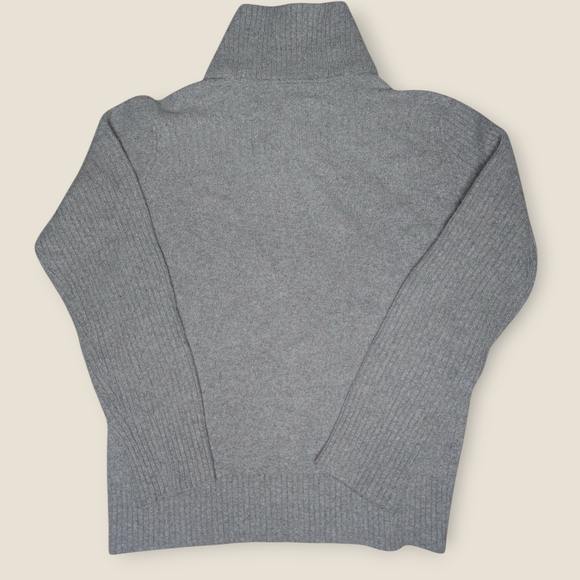 Banana Republic Men’s Large Gray Wool Blend Shawl Collar Italian Yarn Sweater - Picture 8 of 11